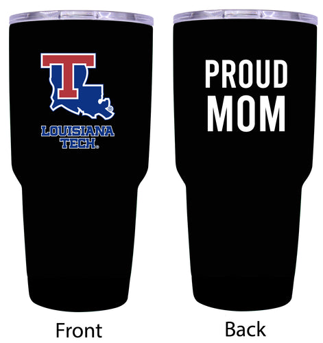 Louisiana Tech Bulldogs Proud Mom 24 oz Insulated Stainless Steel Tumbler - Black