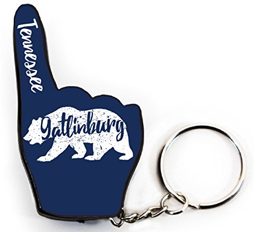Gatlinburg Tennessee Souvenir Bear Great Smoky Mountains Plastic #1 Fan Keychain