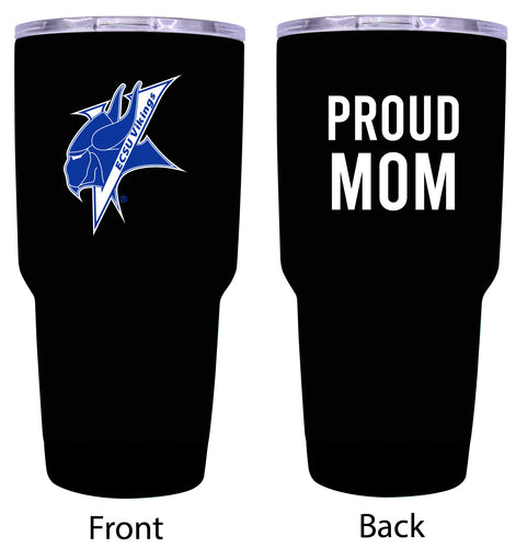 Elizabeth City State University Proud Mom 24 oz Insulated Stainless Steel Tumbler - Black