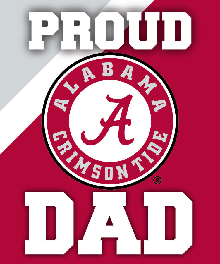 Alabama Crimson Tide 5x6-Inch Proud Dad NCAA - Durable School Spirit Vinyl Decal Perfect Gift for Dad