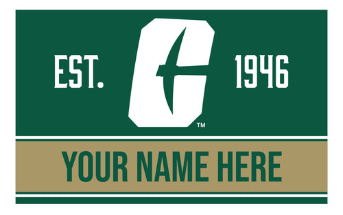 Personalized Customizable North Carolina Charlotte Forty-Niners Wood Sign with Frame Custom Name