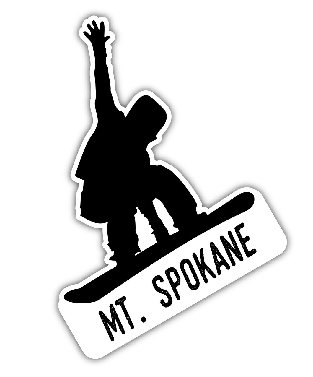 Mt. Spokane Washington Ski Adventures Souvenir 4 Inch Vinyl Decal Sticker Mountain Design