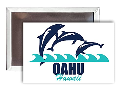 Oahu Hawaii Souvenir 2x3-Inch Fridge Magnet Dolphin Design