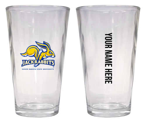 Customizable NCAA South Dakota State Jackrabbits 16 oz Pint Glass – Perfect Gift Personalized With your own  or any fan name