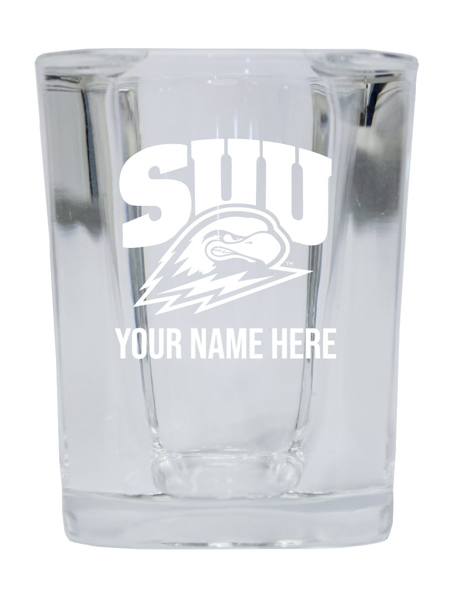 NCAA Southern Utah University Personalized 2oz Stemless Shot Glass - Custom Laser Etched 4-Pack