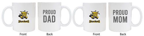 Wichita State Shockers Proud Mom And Dad White Ceramic Coffee Mug 2 pack (White)