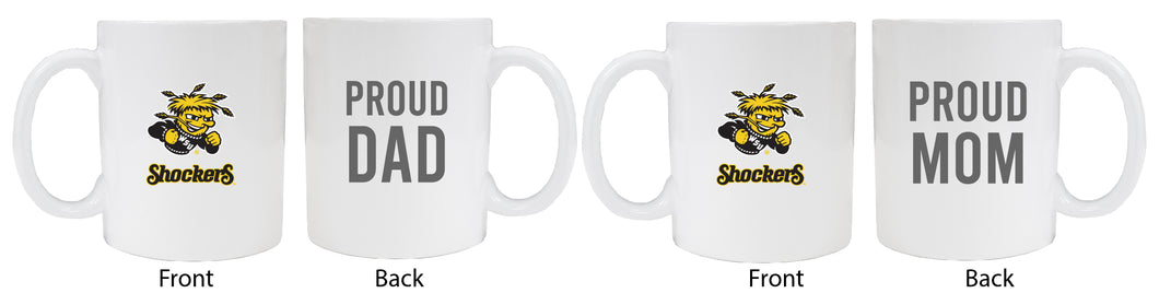 Wichita State Shockers Proud Mom And Dad White Ceramic Coffee Mug 2 pack (White)