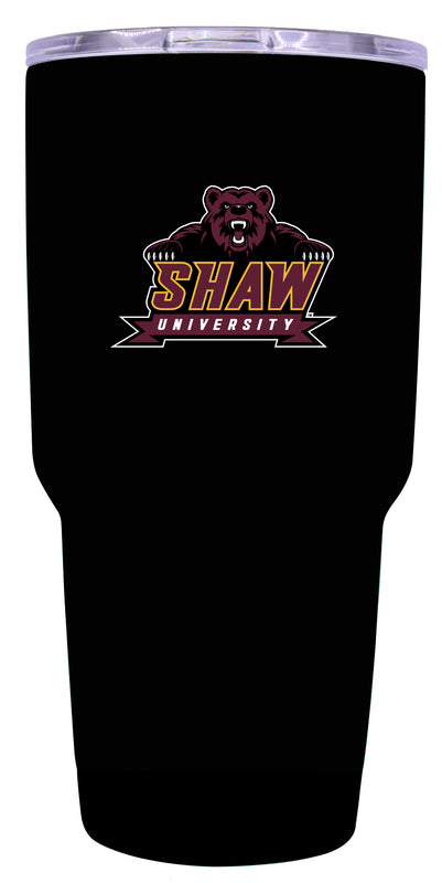 Shaw University Bears Mascot Logo Tumbler - 24oz Color-Choice Insulated Stainless Steel Mug