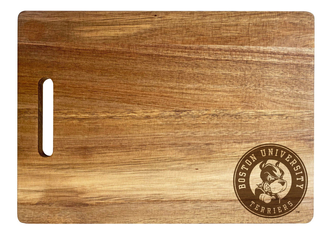 Boston Terriers Classic Acacia Wood Cutting Board - Small Corner Logo