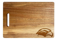 Load image into Gallery viewer, Southern Mississippi Golden Eagles Classic Acacia Wood Cutting Board - Small Corner Logo
