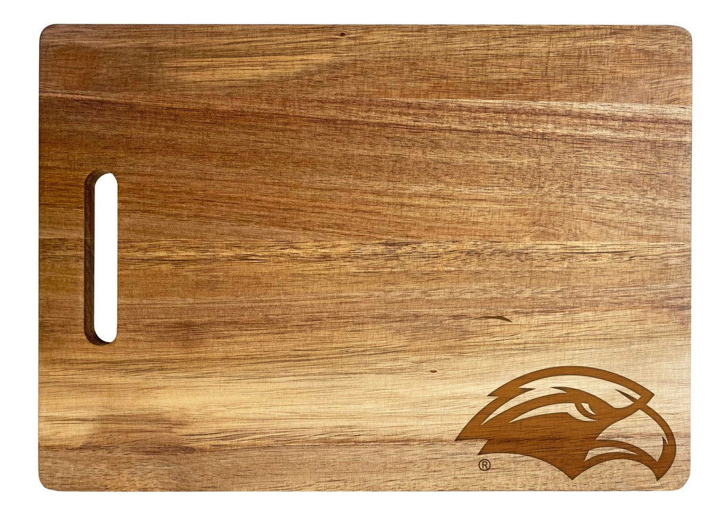 Southern Mississippi Golden Eagles Classic Acacia Wood Cutting Board - Small Corner Logo