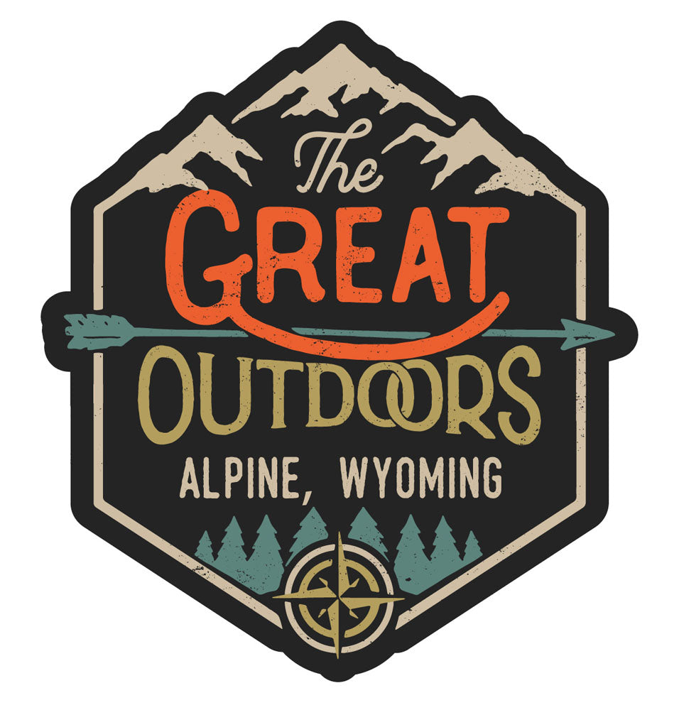 Alpine Wyoming Souvenir Decorative Stickers (Choose theme and size)