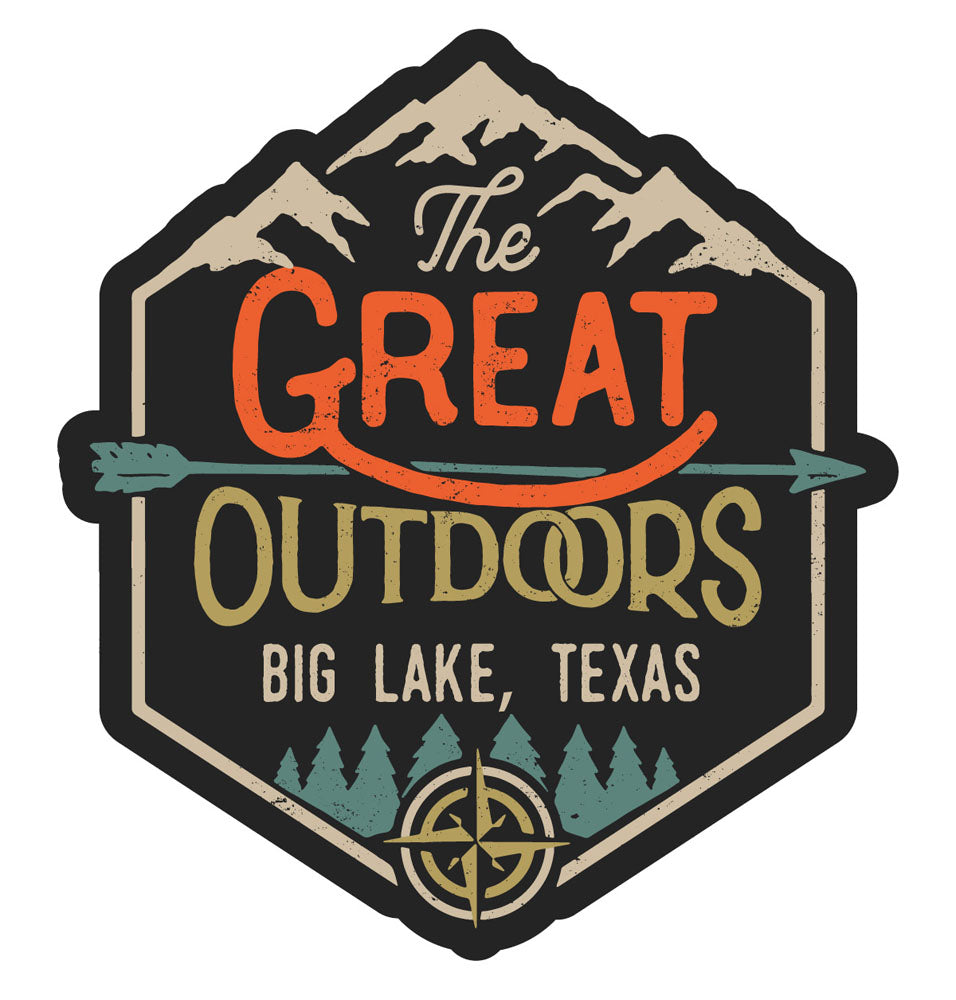 Big Lake Texas Souvenir Decorative Stickers (Choose theme and size)