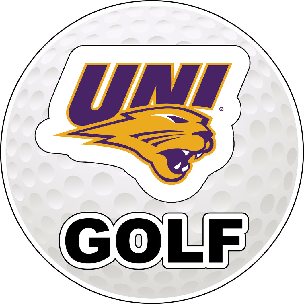 Northern Iowa Panthers 4-Inch Round Golf NCAA Fairway Fervor Vinyl Decal Sticker
