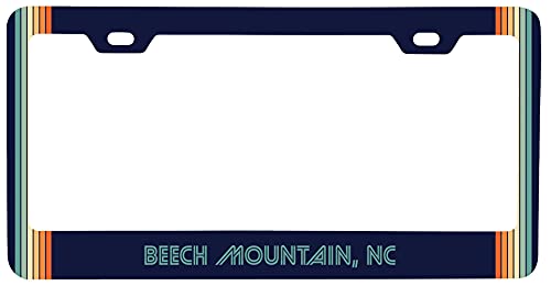 Beech Mountain North Carolina Car Metal License Plate Frame Retro Design