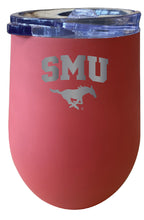 Load image into Gallery viewer, Southern Methodist University 12 oz Etched Insulated Wine Stainless Steel Tumbler - Choose Your Color
