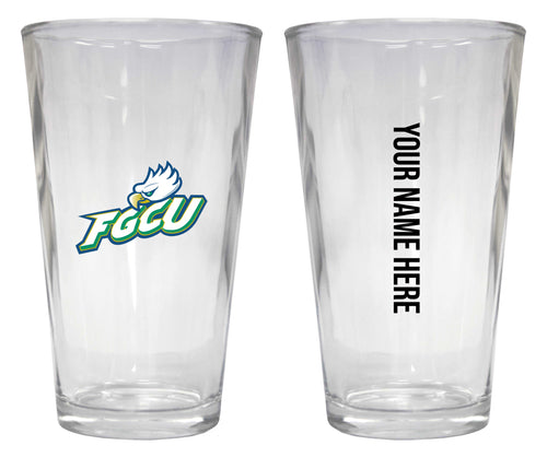 Customizable NCAA Florida Gulf Coast Eagles 16 oz Pint Glass – Perfect Gift Personalized With your own  or any fan name
