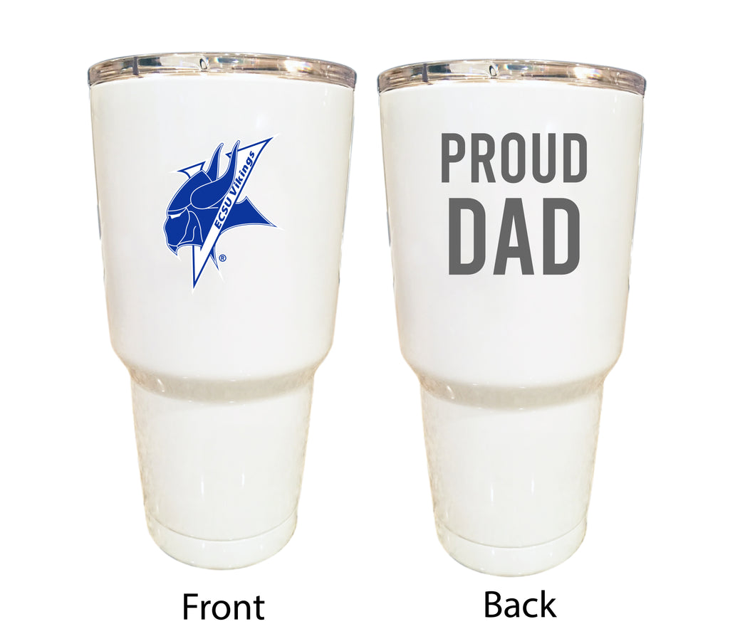 Elizabeth City State University Proud Dad 24 oz Insulated Stainless Steel Tumbler White