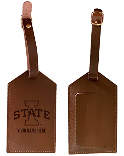 Iowa State Cyclones Leather Luggage Tag Engraved - Custom Name