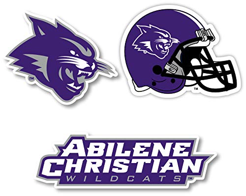 Abilene Christian University 3 Pack 4-Inch Each NCAA Durable School Spirit Vinyl Decal Sticker