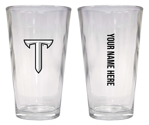 Customizable NCAA Troy University 16 oz Pint Glass – Perfect Gift Personalized With your own  or any fan name