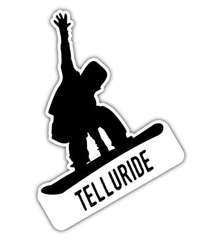 Telluride Colorado Ski Adventures Souvenir 4 Inch Vinyl Decal Sticker Board Design 4-Pack
