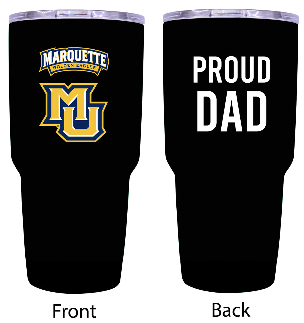 Marquette Golden Eagles Proud Dad 24 oz Insulated Stainless Steel Tumbler Black