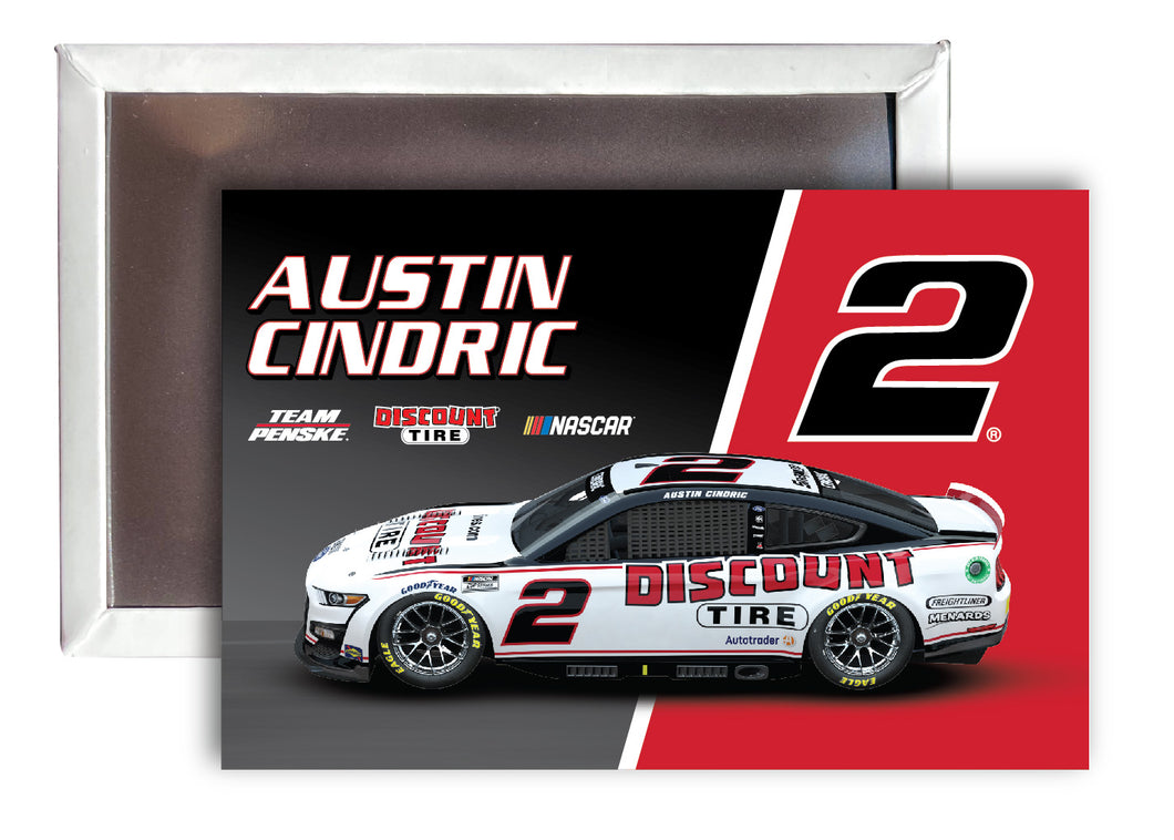 #2 Austin Cindric Nascar 2x3-Inch Fridge Magnet