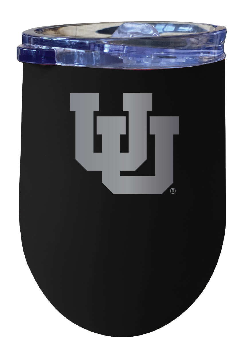 Utah Utes 12 oz Etched Insulated Wine Stainless Steel Tumbler - Choose Your Color
