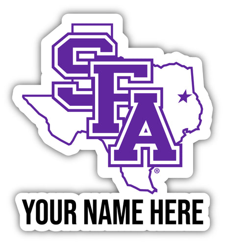 Stephen F. Austin State University 9x14-Inch Mascot Logo NCAA Custom Name Vinyl Sticker - Personalize with Name