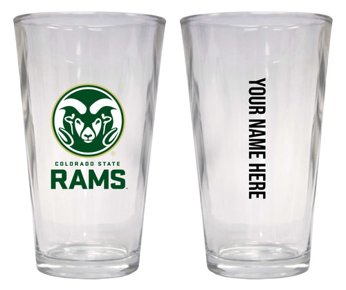 Customizable NCAA Colorado State Rams 16 oz Pint Glass – Perfect Gift Personalized With your own  or any fan name