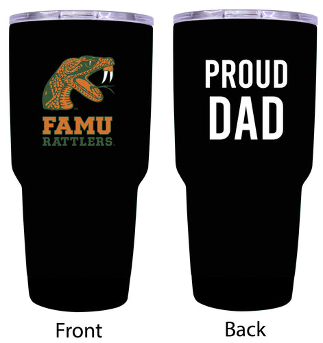 Florida A&M Rattlers Proud Dad 24 oz Insulated Stainless Steel Tumbler Black