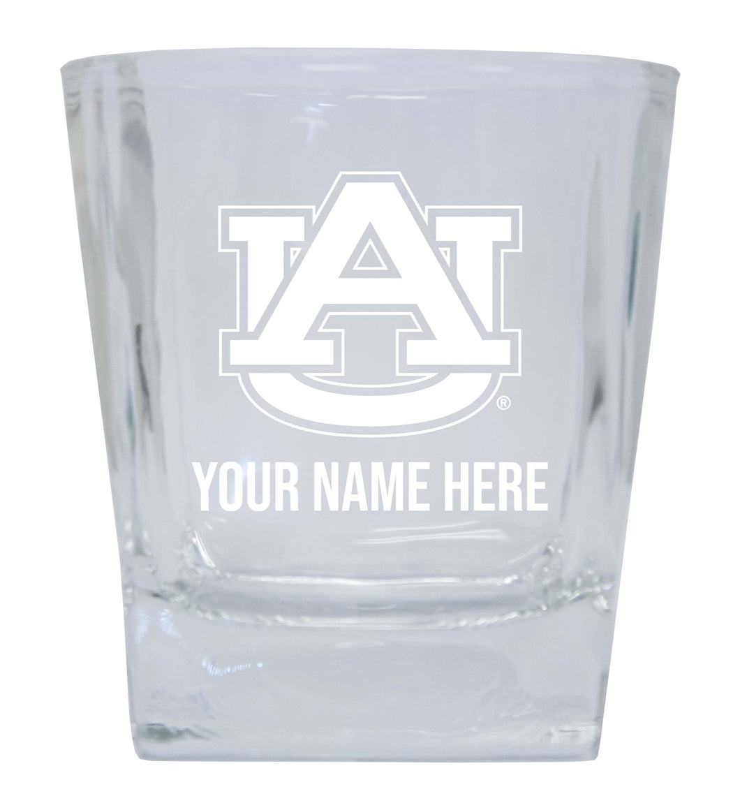 Auburn Tigers 2-Pack Personalized NCAA Spirit Elegance 10oz Etched Glass Tumbler