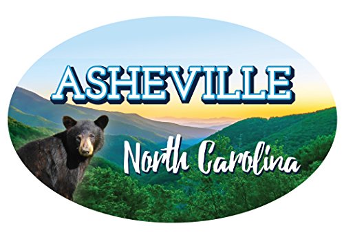 Asheville North Carolina Blue Ridge Mountains Hipster Brewery Souvenir Oval Decal Sticker