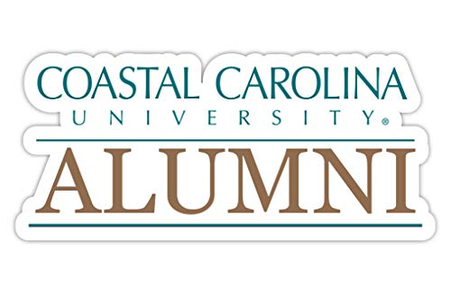 Coastal Carolina University 4-Inch Alumni 4-Pack NCAA Vinyl Sticker - Durable School Spirit Decal
