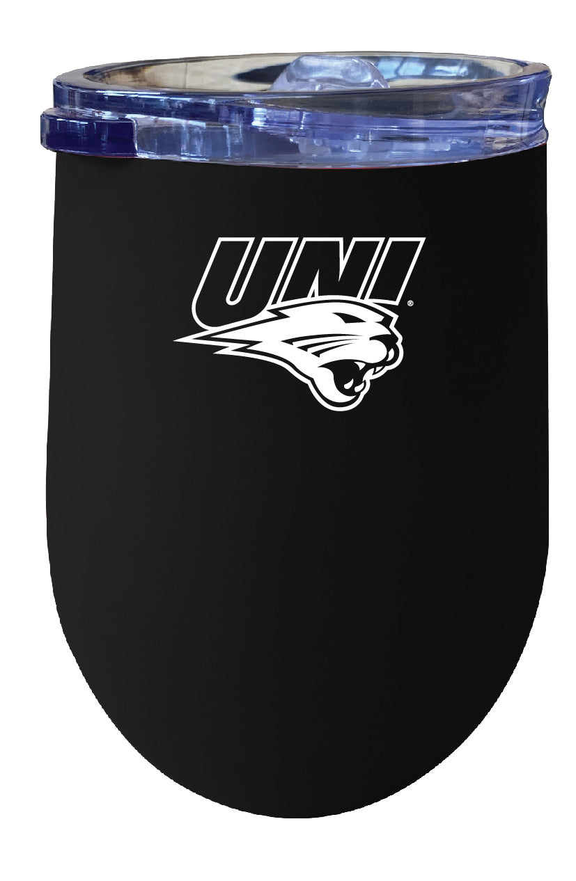 Northern Iowa Panthers 12 oz Etched Insulated Wine Stainless Steel Tumbler - Northern Iowa Panthers