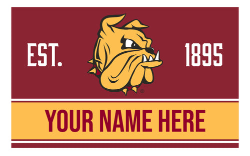 Personalized Customizable Minnesota Duluth Bulldogs Wood Sign with Frame Custom Name