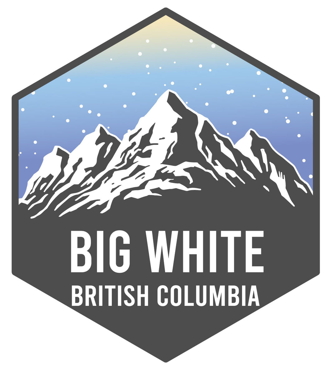 Big White British Columbia Ski Adventures Souvenir 4 Inch Vinyl Decal Sticker
