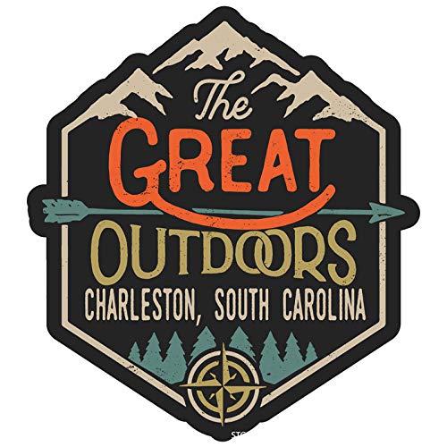 Charleston South Carolina The Great Outdoors Design 4-Inch Vinyl Decal Sticker