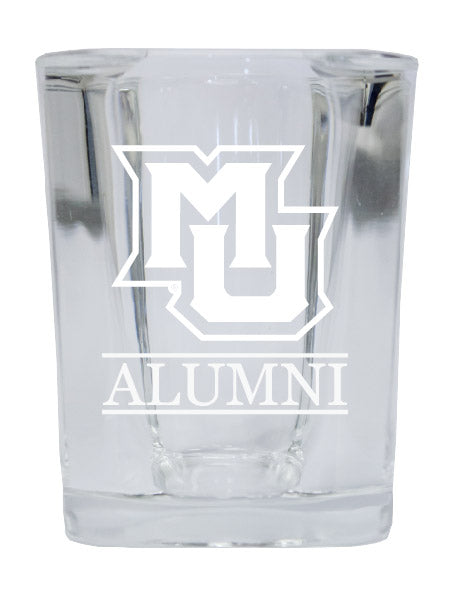 NCAA Marquette Golden Eagles Alumni 2oz Laser Etched Square Shot Glass 