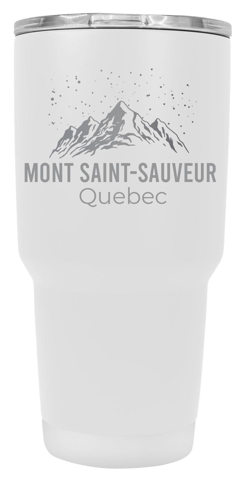 Mont Saint-Sauveur Quebec Ski Snowboard Winter Souvenir Laser Engraved 24 oz Insulated Stainless Steel Tumbler