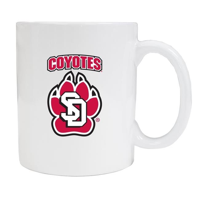 South Dakota Coyotes White Ceramic NCAA Fan Mug 2-Pack (White)