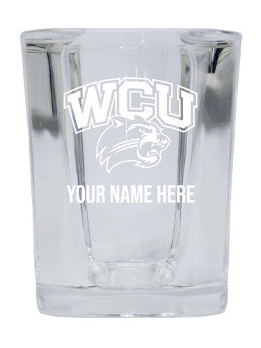 NCAA Western Carolina University Personalized 2oz Stemless Shot Glass - Custom Laser Etched 4-Pack