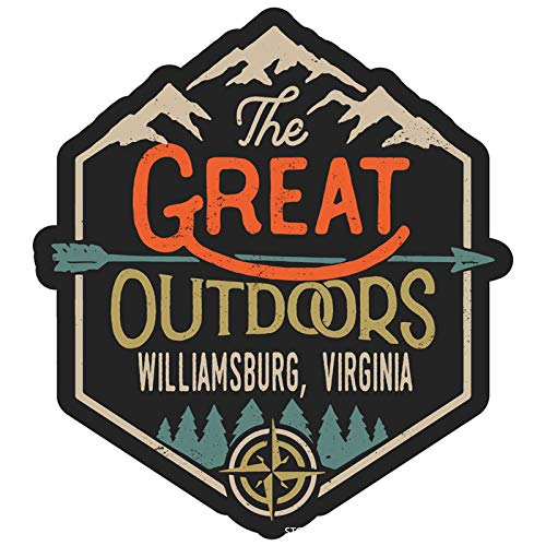 Williamsburg Virginia The Great Outdoors Design 4-Inch Vinyl Decal Sticker