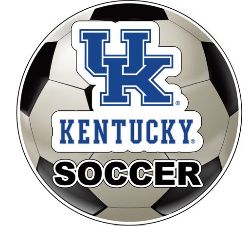 Kentucky Wildcats 4-Inch Round Soccer Ball Vinyl Decal Sticker