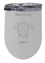 Load image into Gallery viewer, Montego Bay Jamaica 12 oz White Laser Etched Insulated Wine Stainless Steel
