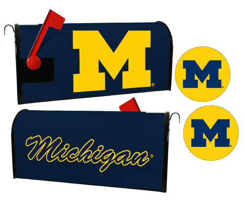 Michigan Wolverines NCAA Officially Licensed Mailbox Cover & Sticker Set