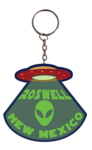 R and R Imports Roswell New Mexico Alien Metal Keychain
