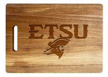 Load image into Gallery viewer, East Tennessee State University Engraved Wooden Cutting Board 10&quot; x 14&quot; Acacia Wood - Large Engraving

