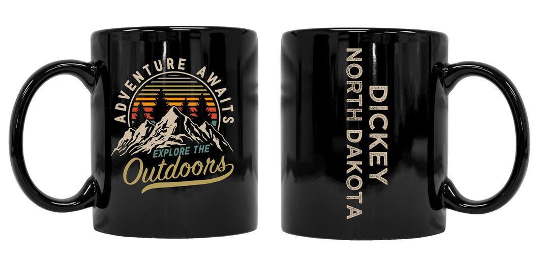 Dickey North Dakota Souvenir Adventure Awaits 8 oz Coffee Mug 2-Pack